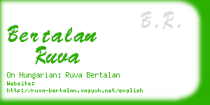 bertalan ruva business card